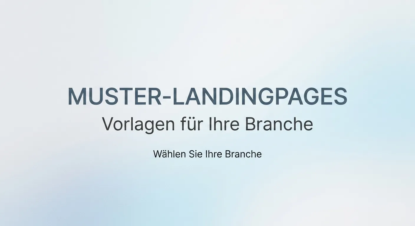 Muster-Landingpages Übersicht